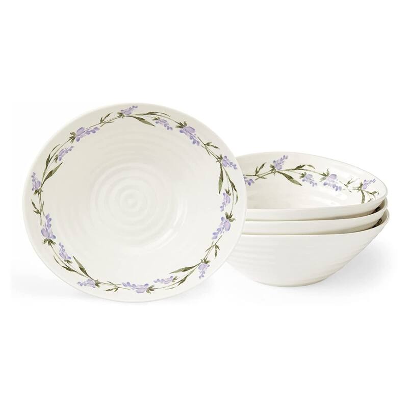 Portmeirion Set of 4 Sophie Conran Lavandula Cereal Bowls - 7.5-Inch - 7.5-Inch