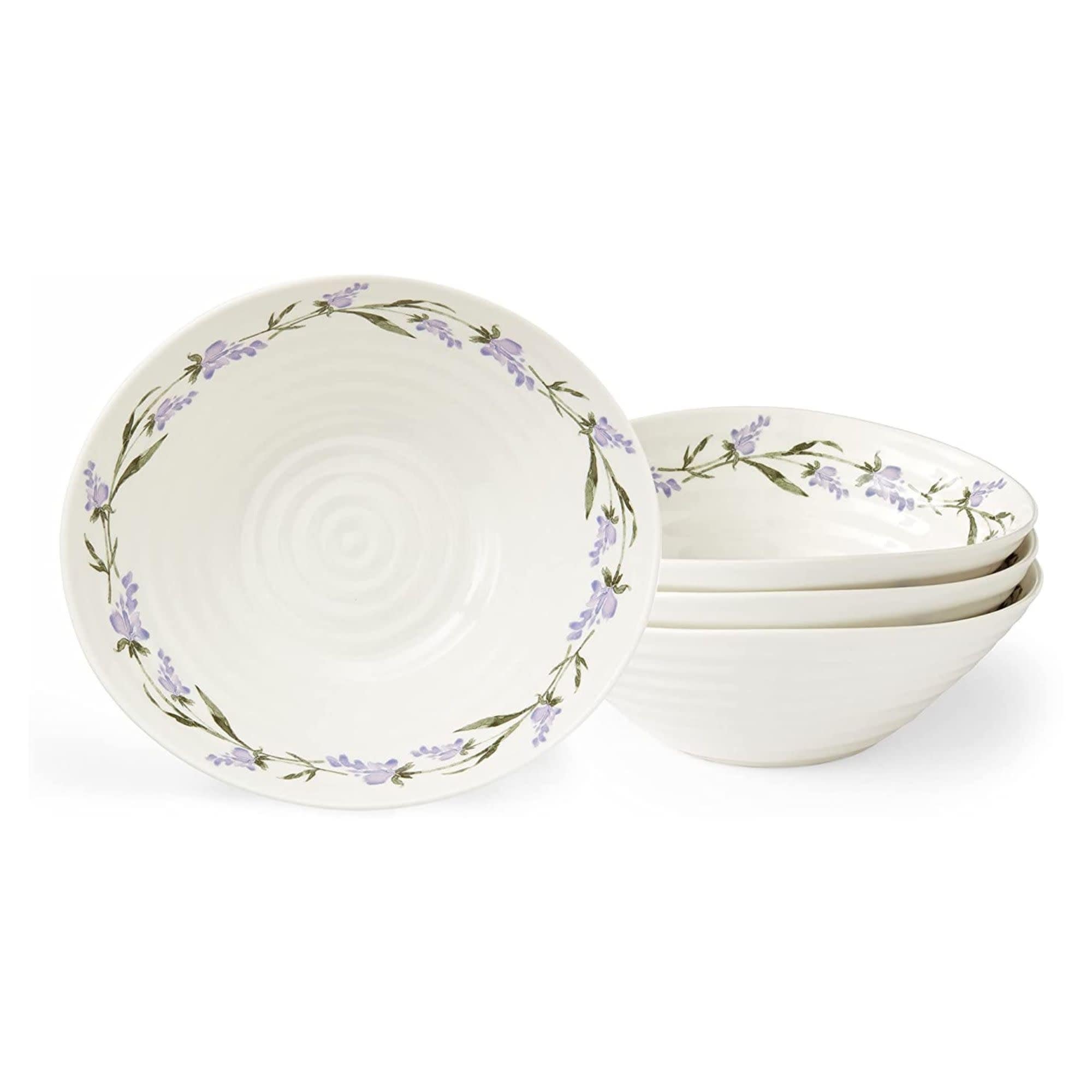 Portmeirion Set of 4 Sophie Conran Lavandula Cereal Bowls - 7.5-Inch