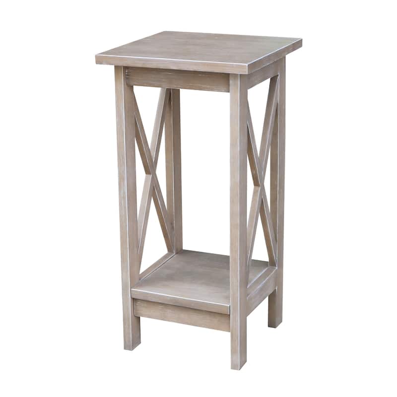 International Concepts X-sided Plant Stand - 24"H - Washed Gray Taupe