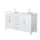 Option White / Giotto Quartz Top / Brushed Nickel