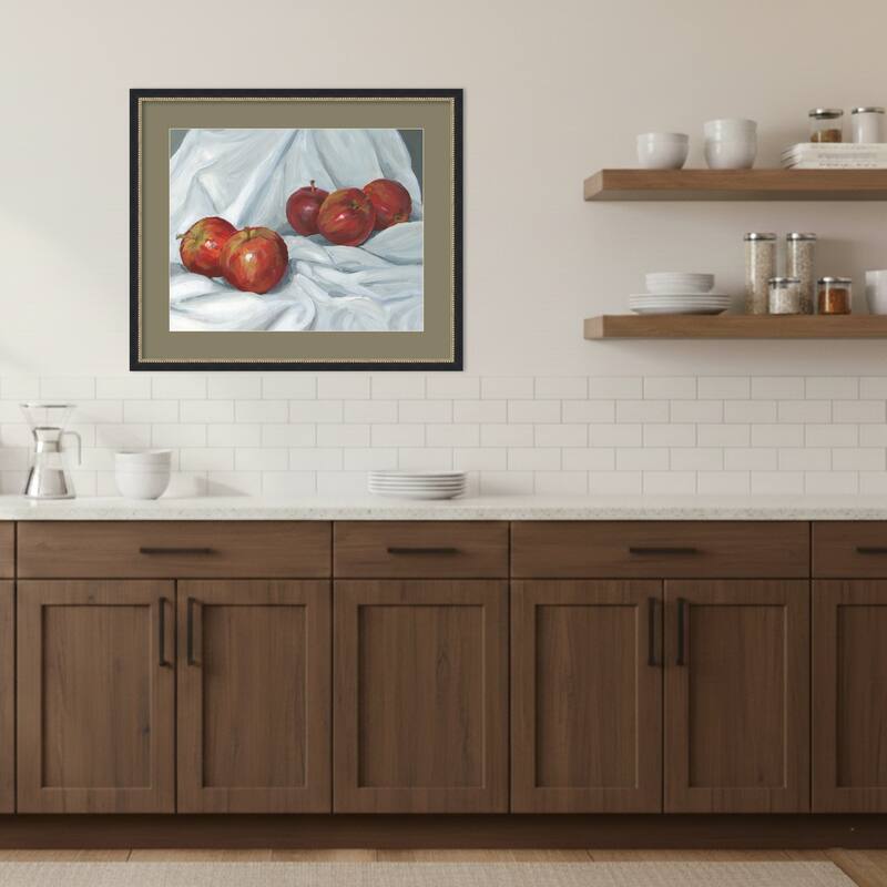 Red Apples by Carrie Arnold Wood Framed Wall Art Print