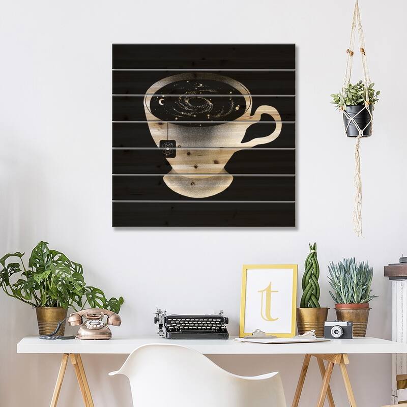 Dark Matter Print On Wood by Tobias Fonseca - Multi-Color