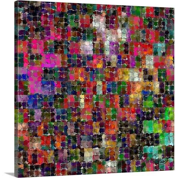 "Squiggle Squares" Canvas Wall Art
