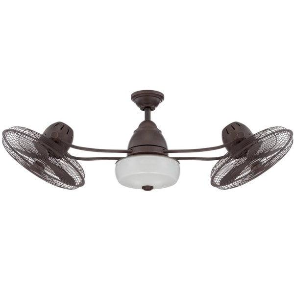 Craftmade Bellows II 48" Indoor / Outdoor Dual Headed Fan - Blades, Remote and Light Kit Included