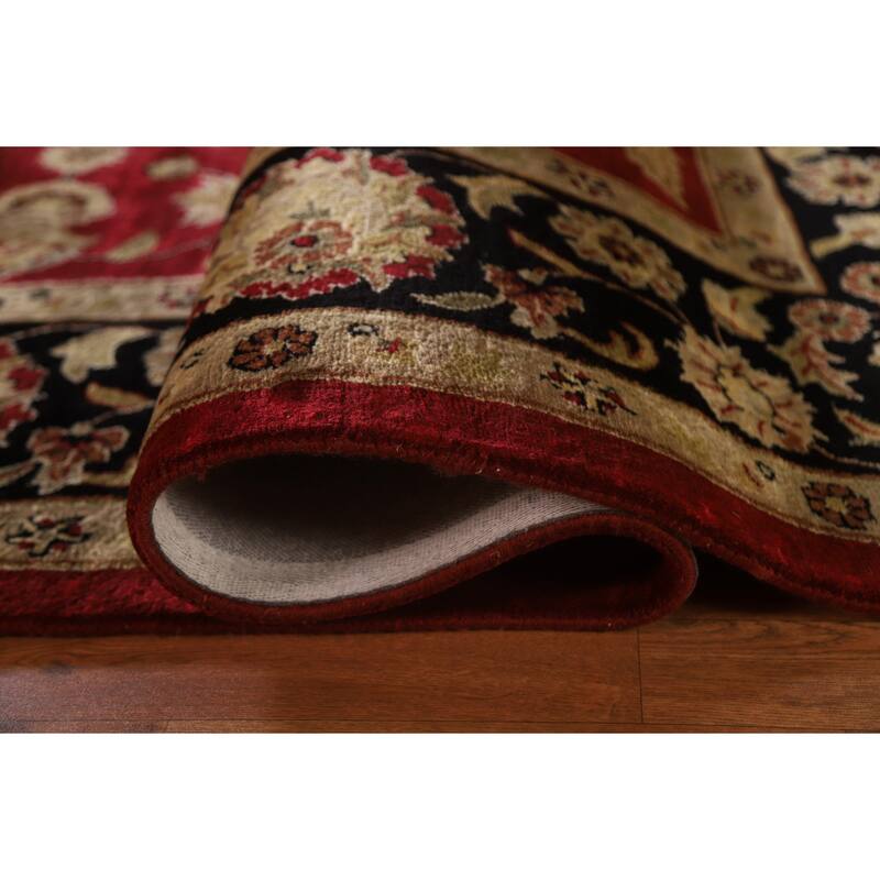 Floral Agra Oriental Area Rug Hand-Tufted Traditional Wool Carpet - 8'11" x 11'10"