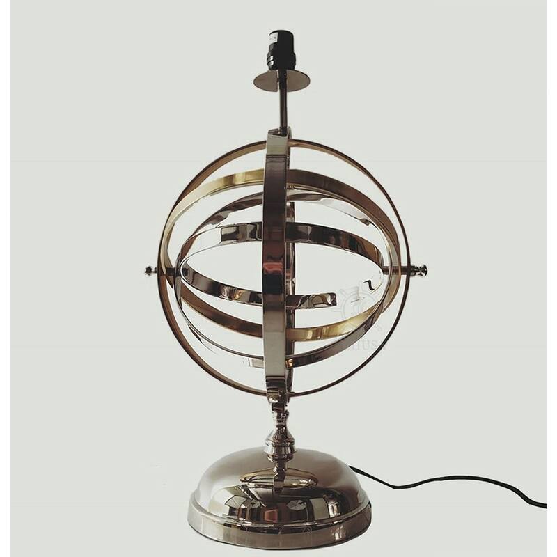 Aluminum Table Lamp - 17" Wide Opulence Design - Bedside Night Light for Bedroom Decor