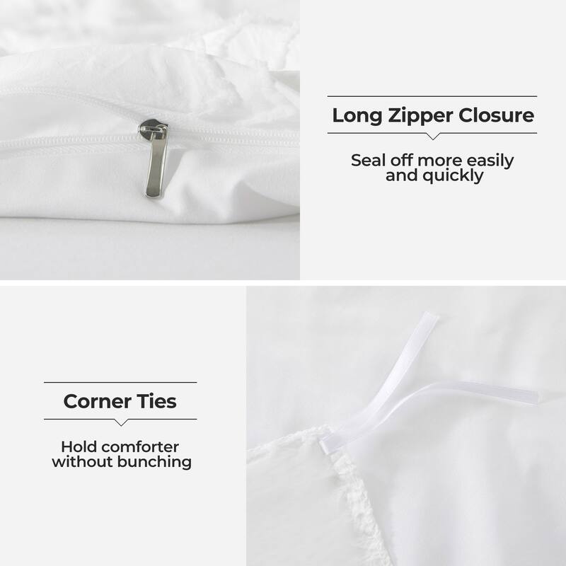 Soft Microfiber Clipped Duvet Cover & Pillowcase Set