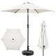 preview thumbnail 49 of 101, Autlaycil 7.5FT Solar Patio Umbrella with Base and Tilt,Crank