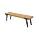 preview thumbnail 8 of 8, Harper Outdoor Modern Industrial Acacia Wood Dining Benches (Set of 2) by Christopher Knight Home