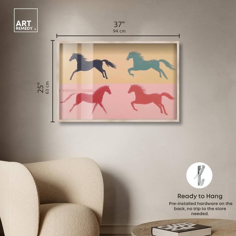Galloping Quartet Shadowbox by Art Remedy