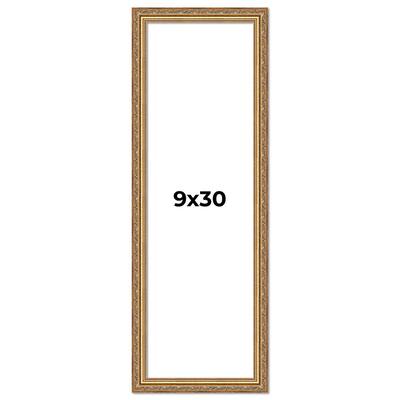 9x30 Frame Red Solid Wood Picture Frame Width 1.75 Inches | Interior Frame Depth 1 13/16 Inches