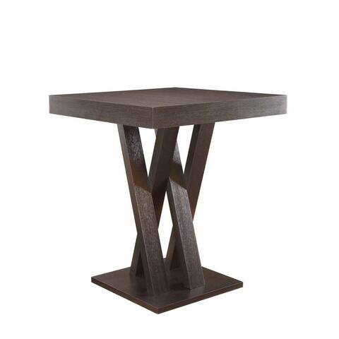 Square Counter Height Table Cappuccino