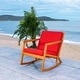 preview thumbnail 87 of 89, SAFAVIEH Outdoor Patio Furniture Vernon Rocking Chair w/ Cushion - 25.6" W x 37.7" D x 30.7" H