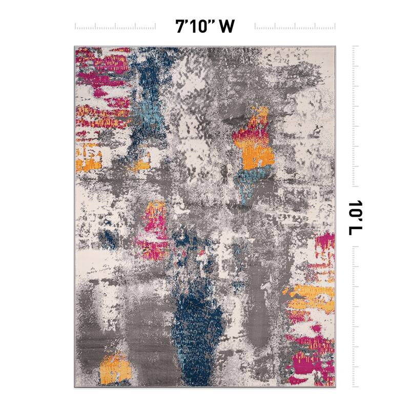 World Rug Gallery Cardiff Contemporary Abstract Area Rug