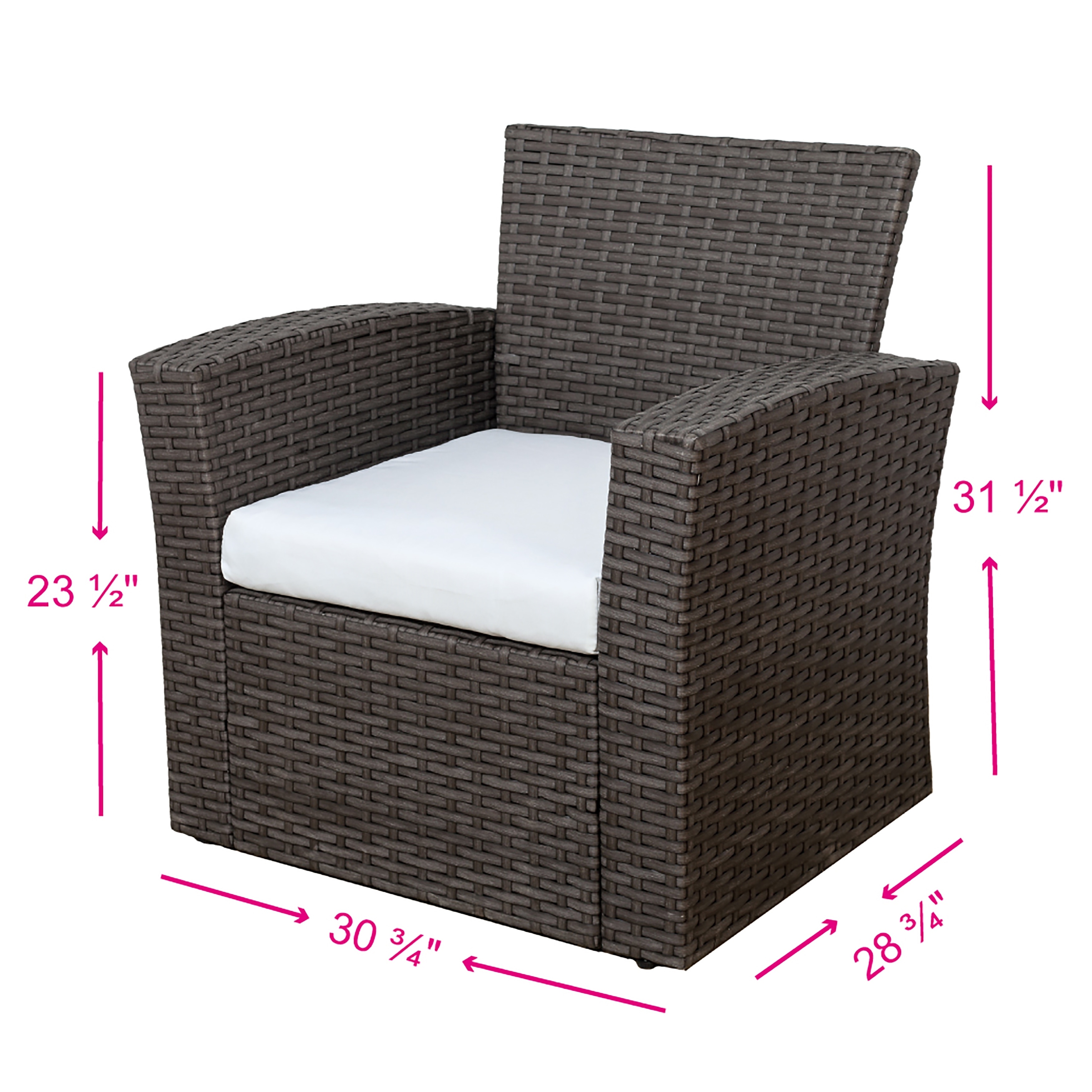 Grandview Outdoor 4-piece Brown Patio Conversation Set with - Picture 8 of 25