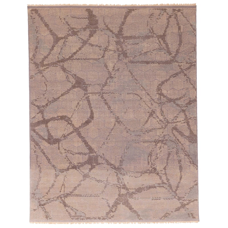 ECARPETGALLERY Hand-knotted Tangier Tan Wool Rug - 8'2 x 10'2