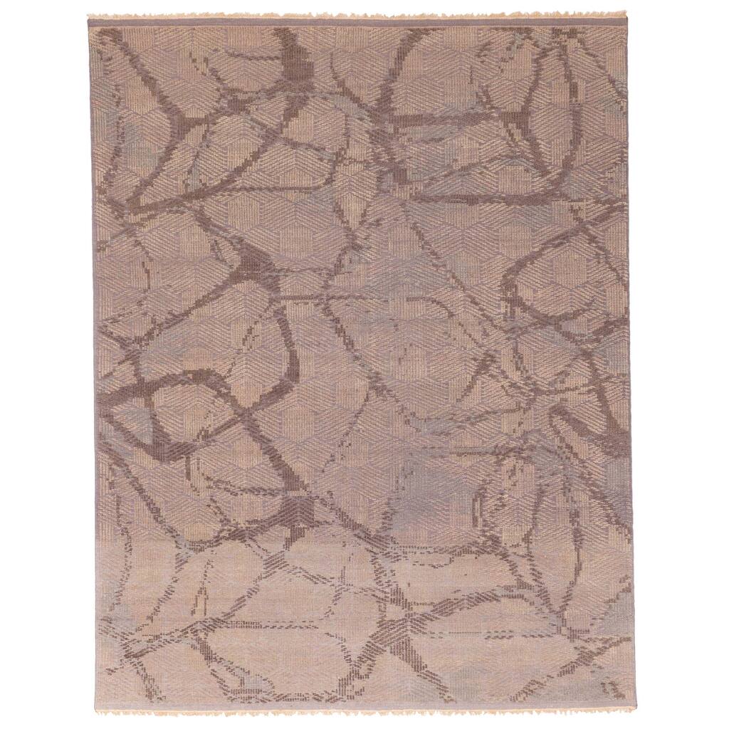 ECARPETGALLERY Hand-knotted Tangier Tan Wool Rug - 8'2 x 10'2