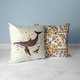 preview thumbnail 15 of 23, Whale and Petals Tales Throw Pillow26x26 Faux Suede
