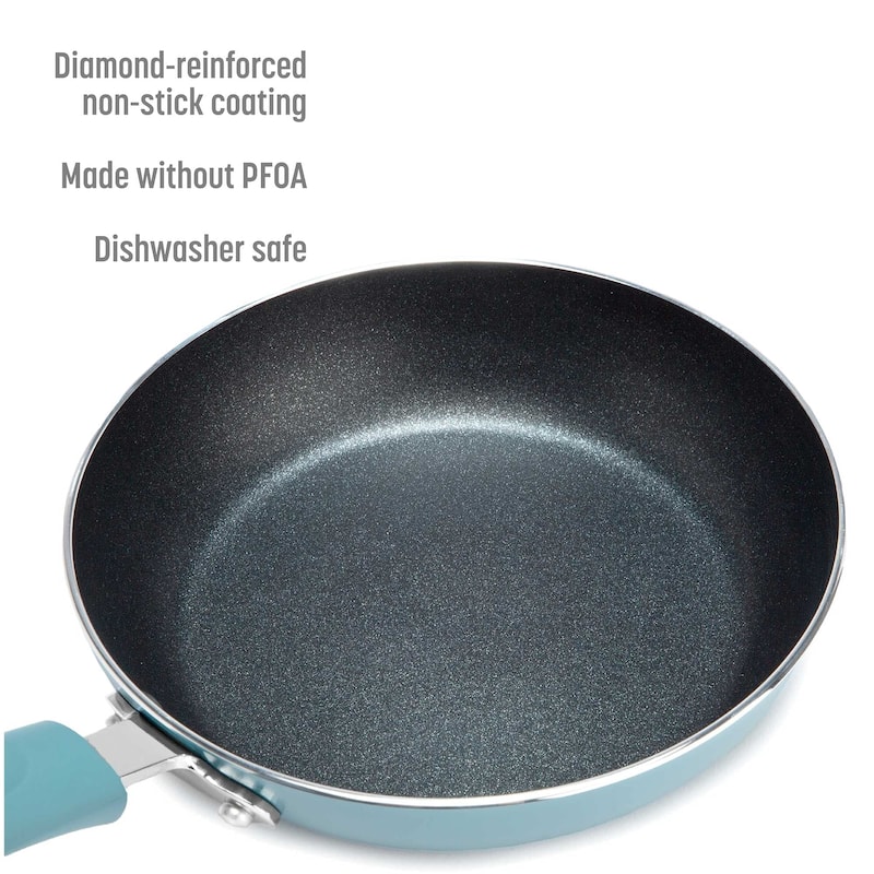 Cookware Set with Premium NonStick Coating, Dishwasher Safe Pots and Pans, Tempered Glass Steam