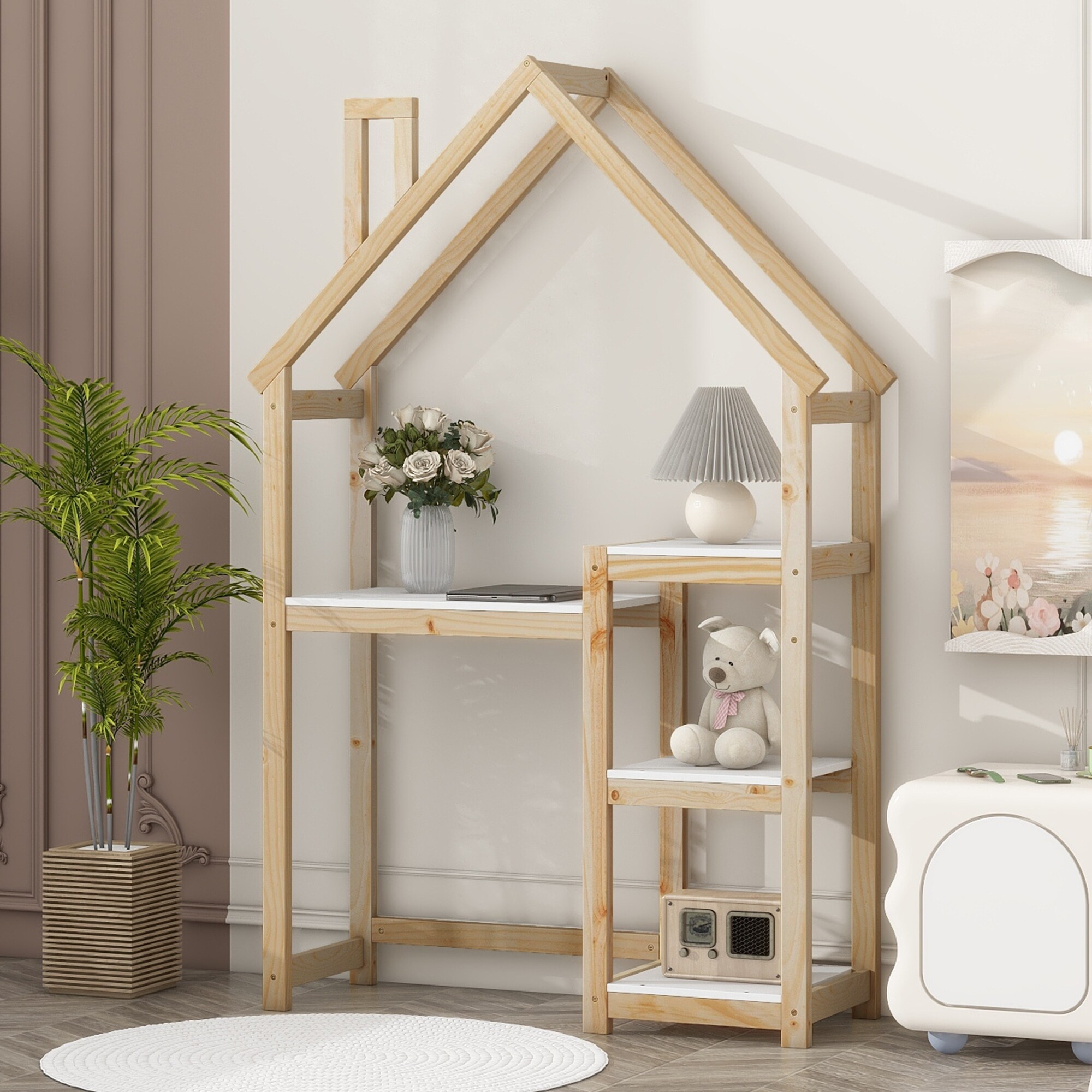 Desk with toy storage store