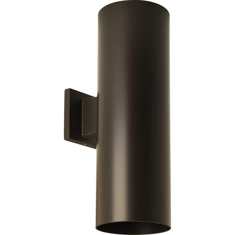 Progress Lighting Cylinder 2 Light Outdoor Wall Sconce with Metal - Antique Bronze