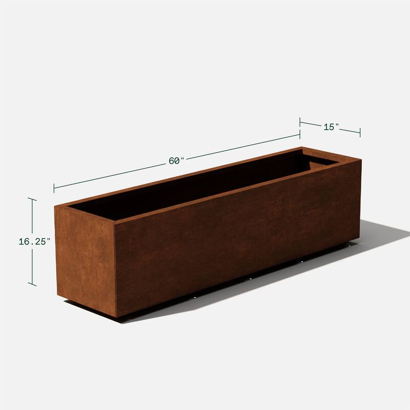 Corten Steel Series Long Box Planter