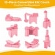 preview thumbnail 24 of 28, 10-Piece Modular Convertible Kids Play Couch Sofa Set with Removable Velvet Covers