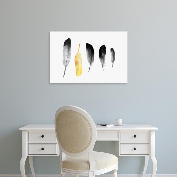 Easy Art Prints Andreas Lie's 'Goldean Feather' Premium Canvas Art
