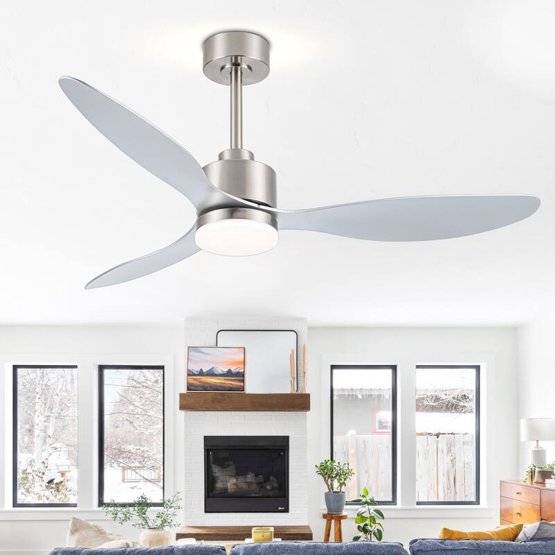 52 Inch Gold LED Ceiling Fan with Lights Remote(3-Blade)