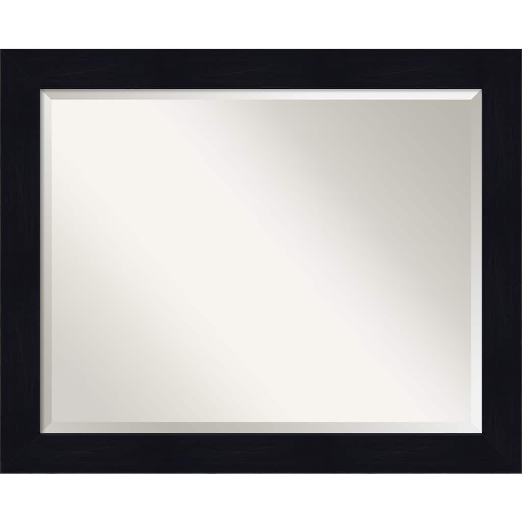 Beveled Wood Wall Mirror - Shiplap Navy Frame