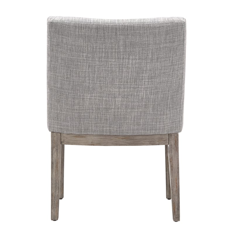 Voyager Button Tufted Slope Arm Linen Dining Chair (Set of 2) by iNSPIRE Q Artisan