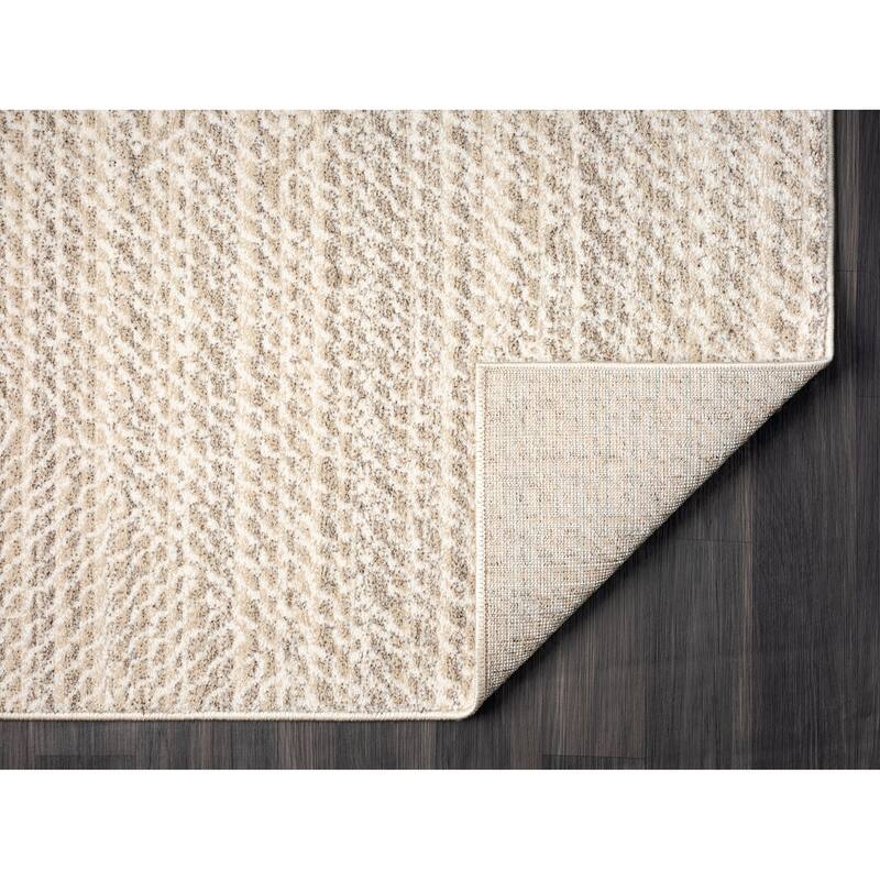 Terra by Obeetee Chelsea Modern Neutral Rug - 2' x 3'