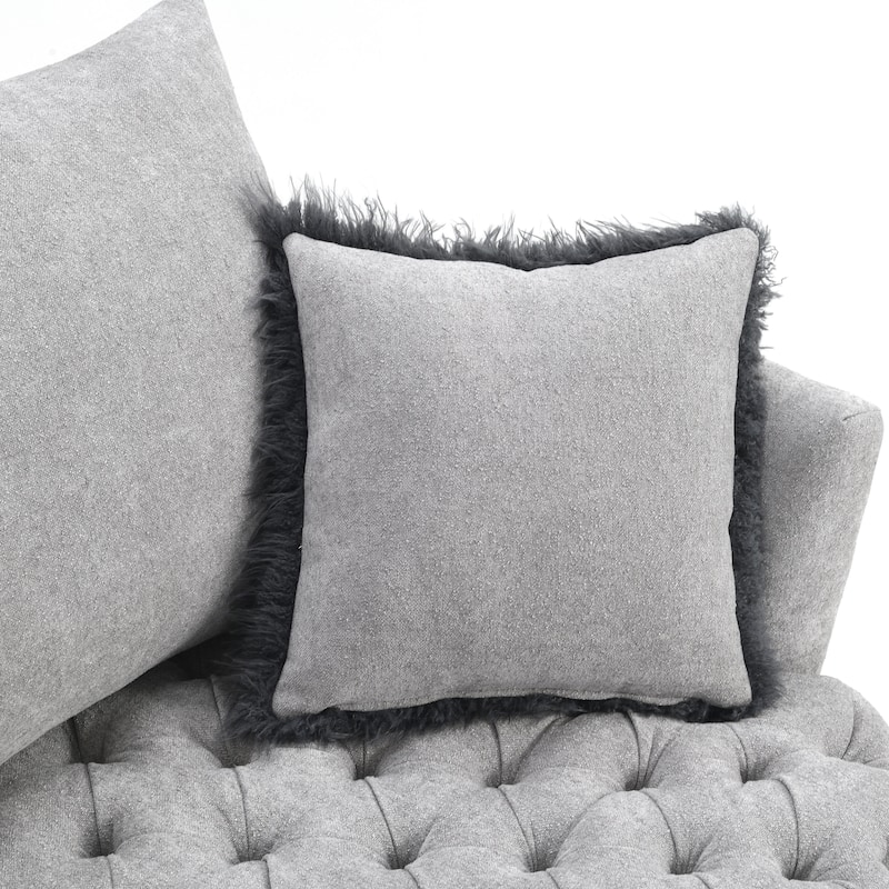 Furniture of America Arven Modern 45-inch Fabric Button Tufted Swivel Accent Chair