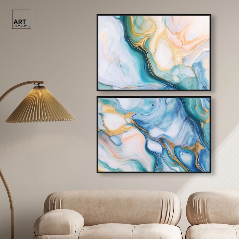Visions Pastel I Canvas Set of 2 by Art Remedy