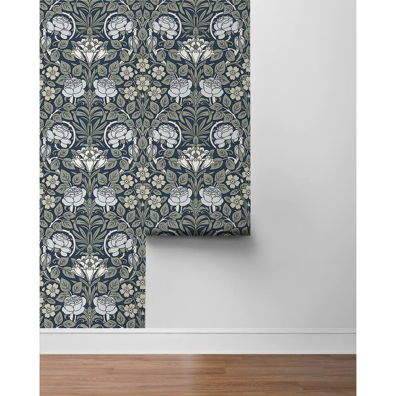 NextWall Vintage Rose Peel and Stick Wallpaper