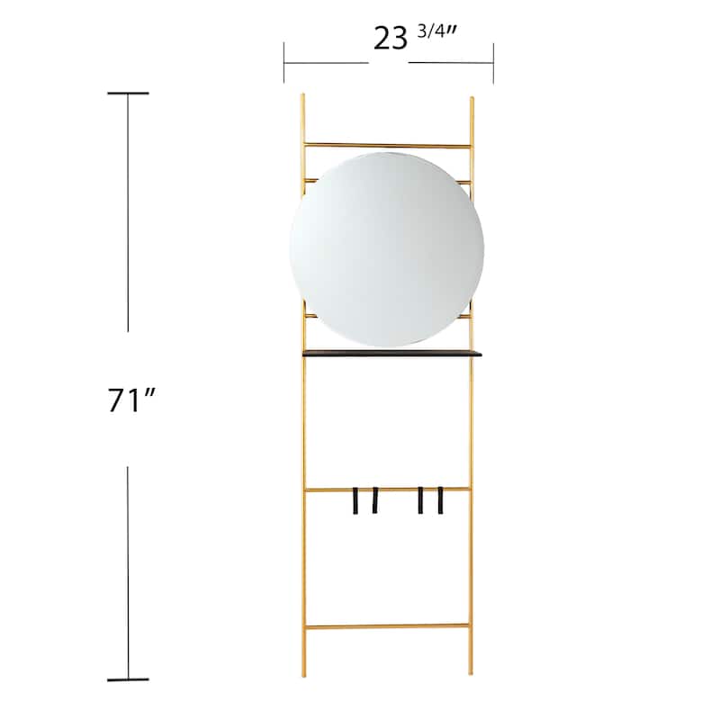 SEI Furniture Marview Contemporary Gold Metal Organizer