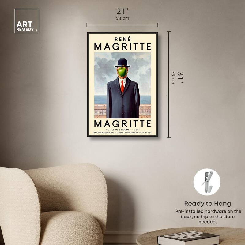 Man with the Apple Canvas by Art Remedy