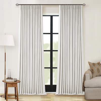Ivory Pinch Pleat 102" Dual Layer