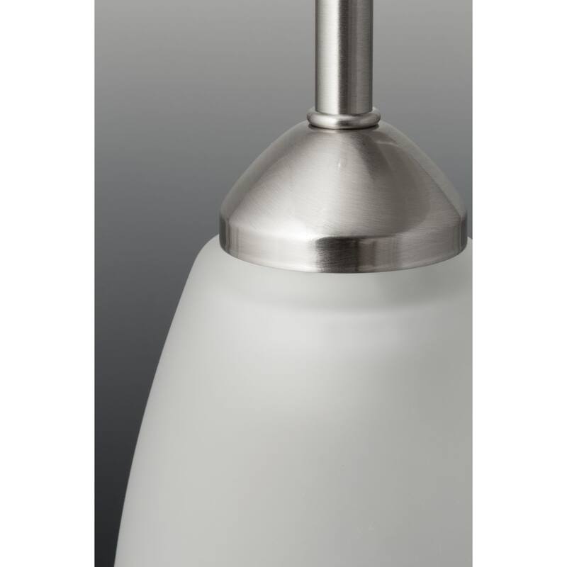 Gather Collection 1-Light Brushed Nickel Etched Glass Traditional Bath Vanity Light