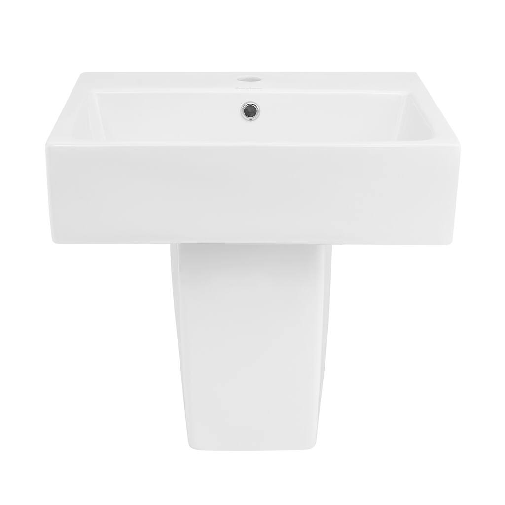 Bastille 21" Two-Piece Wall-Mount Bathroom Sink - 20.75" x 17.75" 19.25"