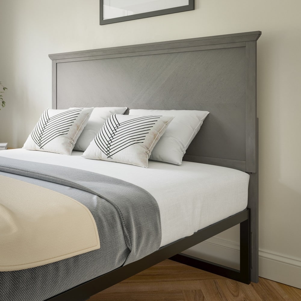 Contemporary Herringbone Patterned Headboard Only