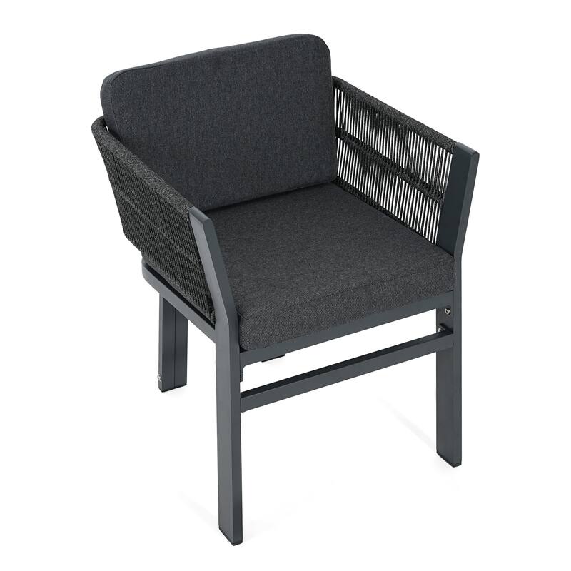 Christopher Knight Home - Outdoor Aluminum Dining Chair Set with Weather-Resistant Cushions