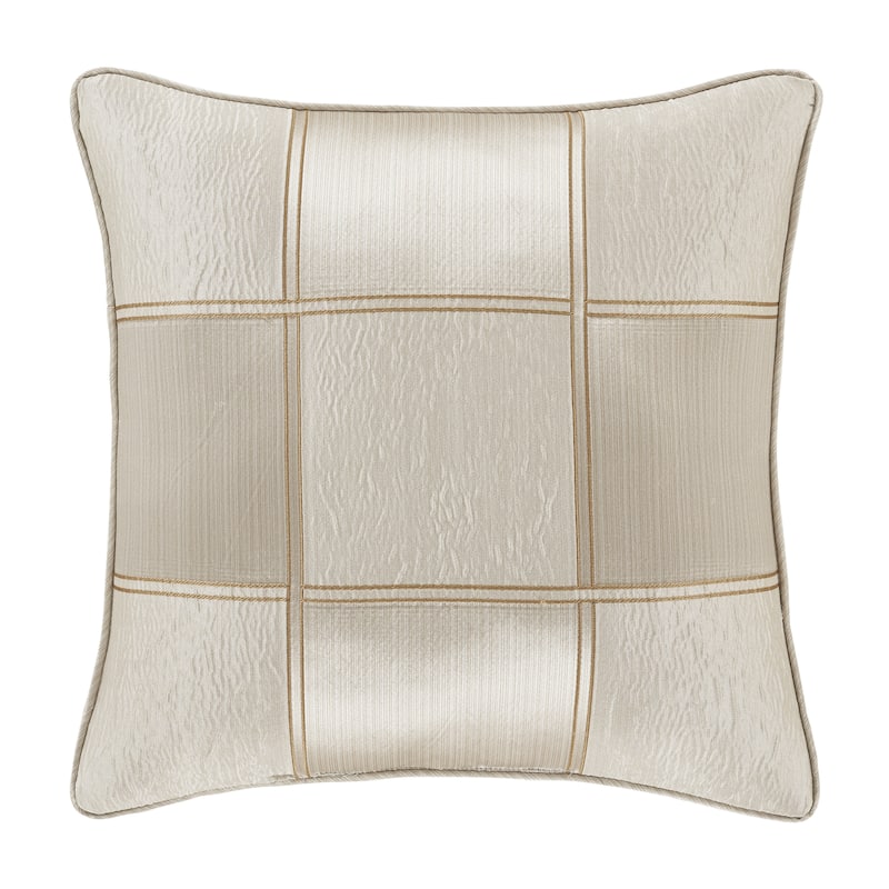 J. Queen New York Brando Ivory 20" Square Decorative Throw Pillow