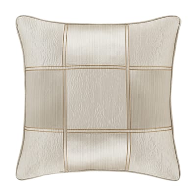 J. Queen New York Brando Ivory 20" Square Decorative Throw Pillow