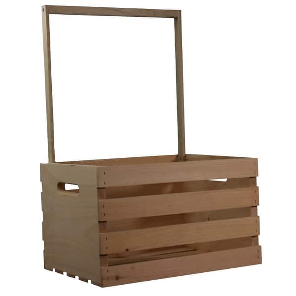 slide 2 of 3, Baby Shower Gift Crate Wardrobe, Storage Crate and Clothes Rod Natural Pine