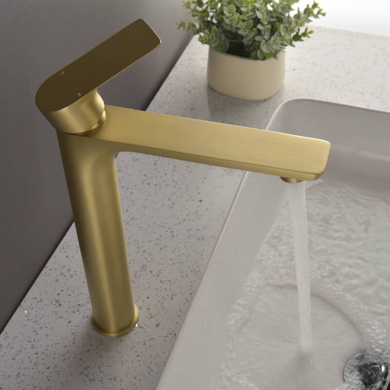 Single Handle Bathroom Vessel Sink Faucet One Hole Bathroom Vessel Faucets Modern Tall High Basin Vanity Mixer Taps With Valve