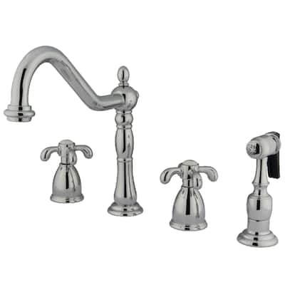 Kingston Brass French Country 1.8 GPM Widespread Kitchen Faucet -