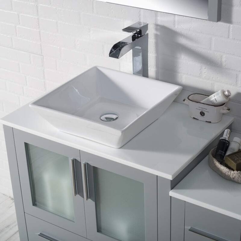 Blossom Sydney 42" Bathroom Vanity with Storage Side Cabinet & Mirrors