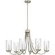 preview thumbnail 2 of 5, Allard 6-Light Brushed Nickel Chandelier