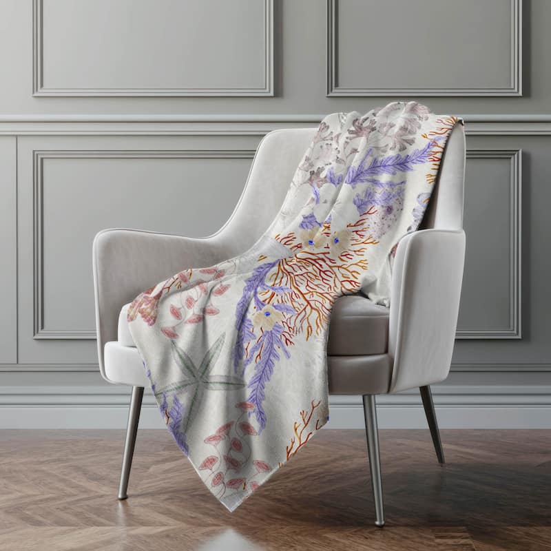 Premium Machine Washable ASB180 Coastel Coral Sherpa Throw Blanket